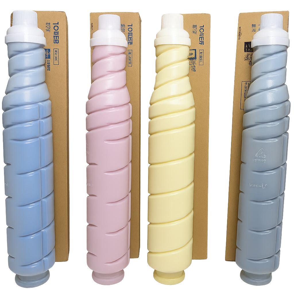 Botellas de tóner CMYK